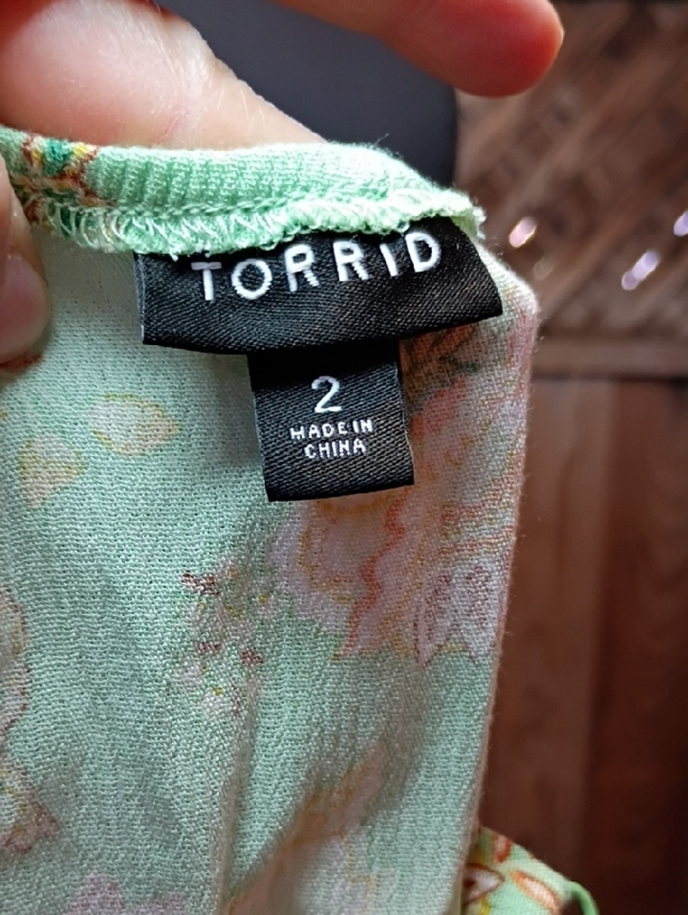 Torrid Mint Green Floral Tiered Camisole Top - Picture 7 of 8